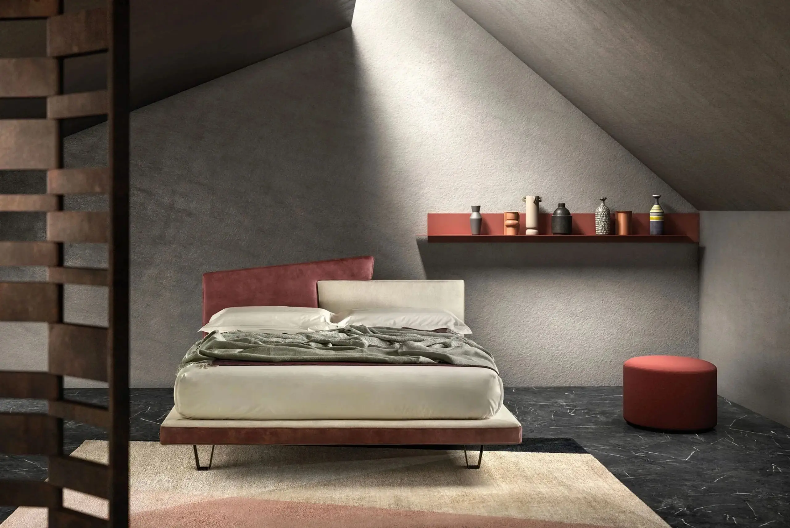camera da letto minimale di design